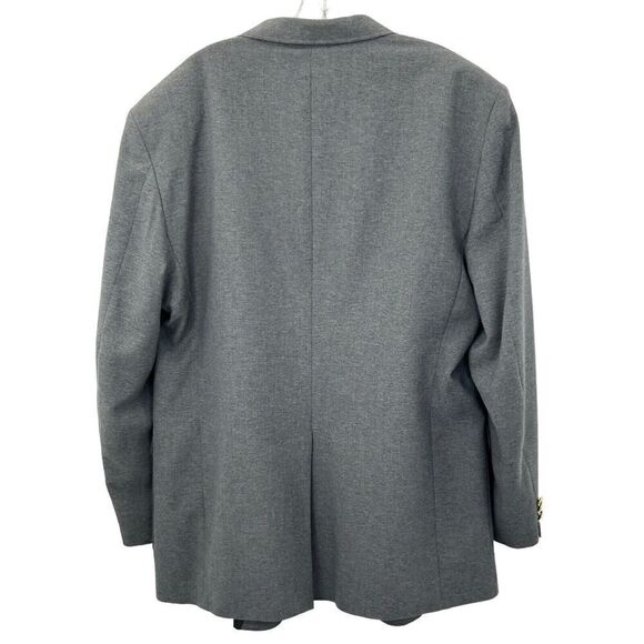 David Taylor Sport Coat Blazer Mens 48L Gray Gold Button Detail - Picture 4 of 16